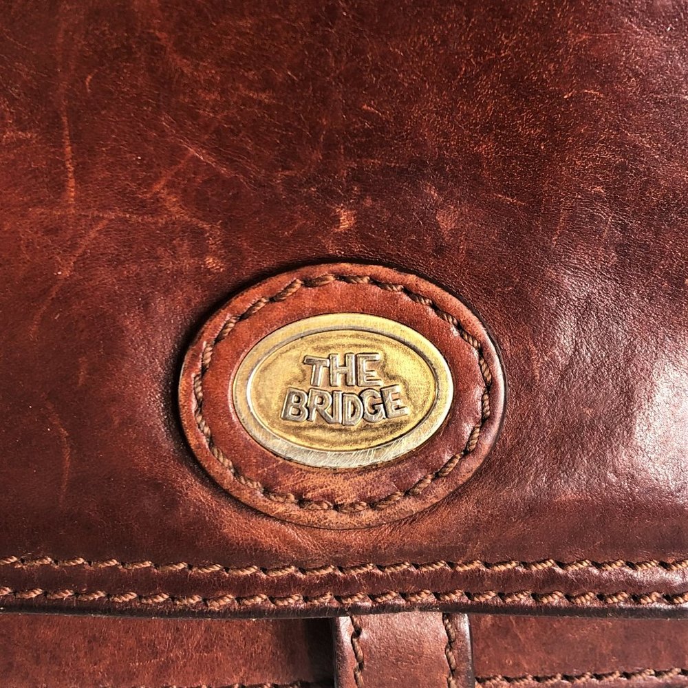 Vintage The Bridge leather classic satchet, cross body messenger bag purse - Picture 4 of 16